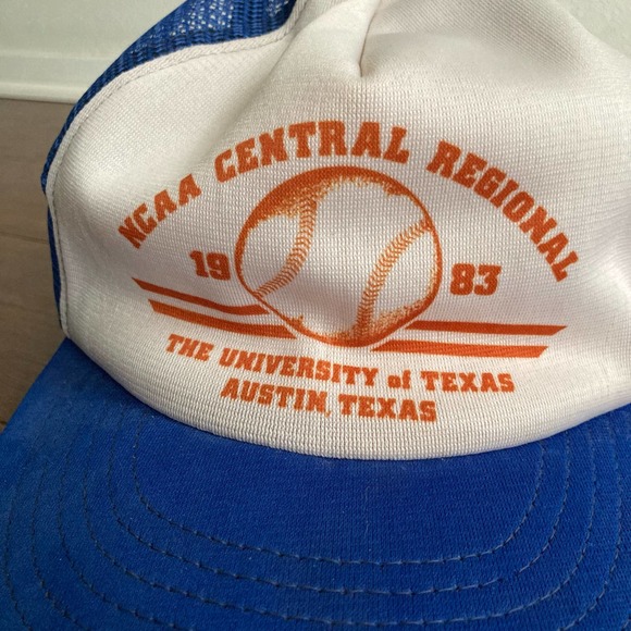 Vintage NCAA 1983 University of‎ Texas Austin Baseball Trucker Hat Cap - Picture 2 of 5